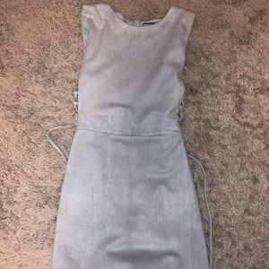 Light Blue Suede Dress